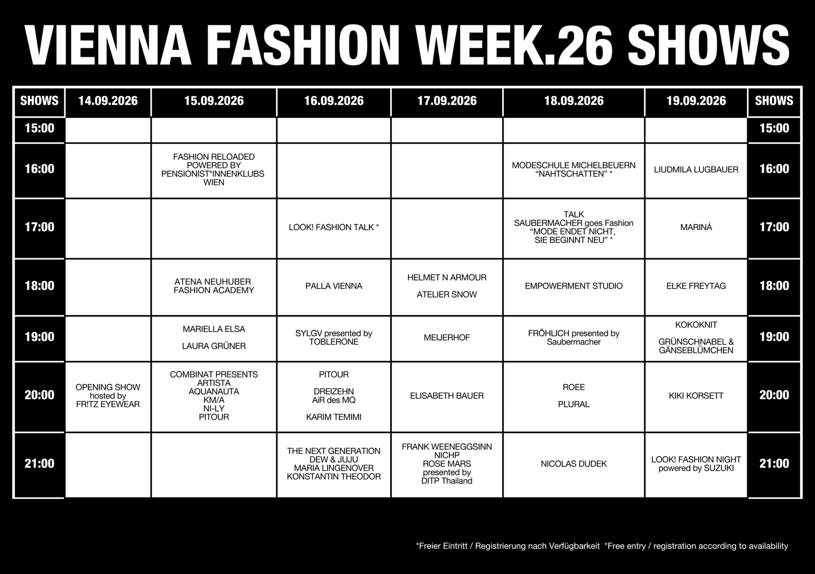 Shows VIENNA FASHION WEEK 2026